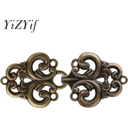 5 Pairs Clothing Clasp Fasteners Swirl Flower Cape or Cloak Clasp Fasteners Sew On Hooks and Eyes Cardigan Clip Vintage vogue