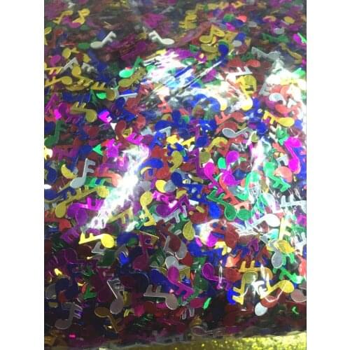 50g/lot Musical Notation Sequins 10mm PVC Sequin Flat Paillette Sequins Decoration Christmas Festival Musical Symbol Notes