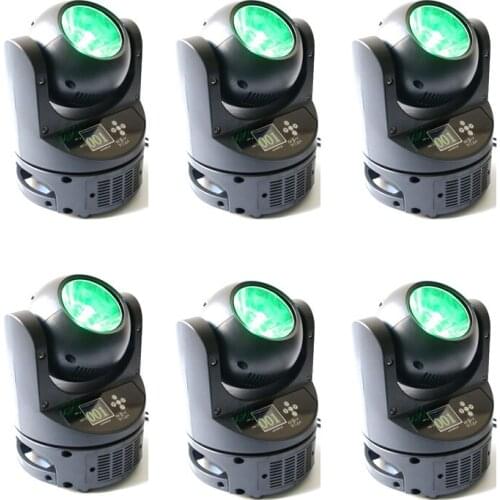 6pcs/lot 60W LED Super Beam Lamp LED Dyed moving heads 360 Degree Poleless Rotating For Entertainment Discos Bar