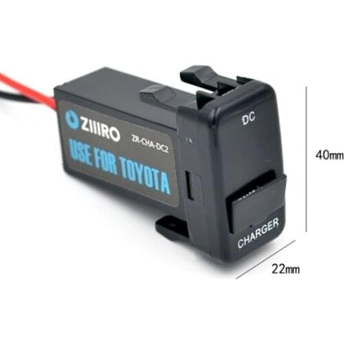 Car Interface USB Charger USB Port Charger with DC LCD Display for TOYOTA VIGO FJ