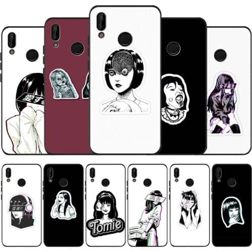 Anime Aesthetic black soft Phone Case for huawei P40 P30 P20 P10 Pro lite P9 Lite nova 4E 6SE Psmart 2019 Y6 9 Prime