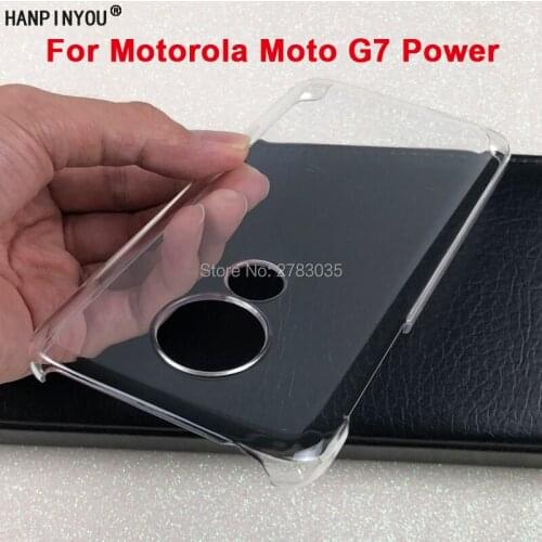 For Motorola Moto G7 Power 6.2" Glossy Snap Phone Case Crystal Invisible Hard PC Cover Clear Protect Back Shell