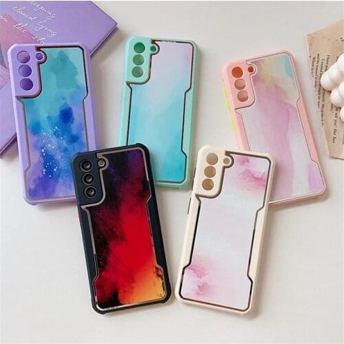 DTLeaf Watercolor Shockproof Armor Case For Xiaomi Redmi Note 10 9 Pro 10S 8 Phone Case For Xiaomi POCO X3 Pro NFC M3 Cover