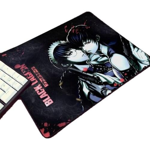 Hot Japan Gangster Anime Comic Black Lagoon Pattern Creative Diy Mouse Pad Game Gaming Table Rubber MousePad Cool Mat
