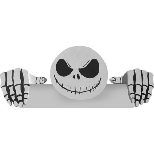 Halloween Peeping Skeleton Man Acrylic Fence Art Outdoor Garden Decor Innovative Pendant Cartoon Hanging Ornament