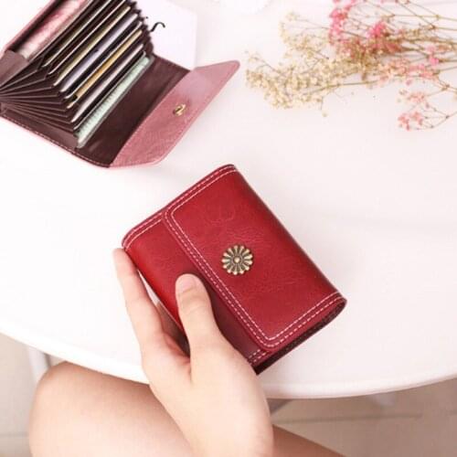 Genuine Leather Card Wallets Mini Coin Purse Woman Leather Wallet Ladies Purses Small Female Wallet For Credit Cards Card Holder