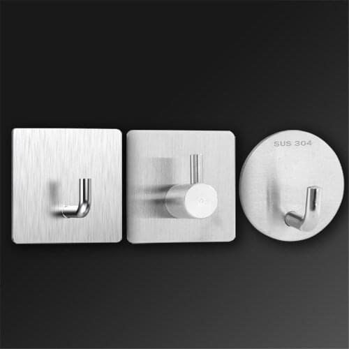 ADOREHOUSE Stainless Steel Towel Hooks Waterproof Wall Hook Bathroom Coat Holder Kitchenware Hanger for Kitchen Accessories