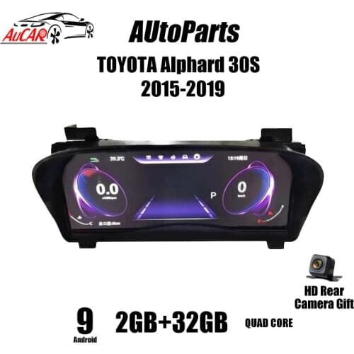 Digital Dashboard Panel Virtual Instrument Cluster CockPit LCD Speedometer For Toyota Alphard 30S Vellfire30 Android 9.0 Screen