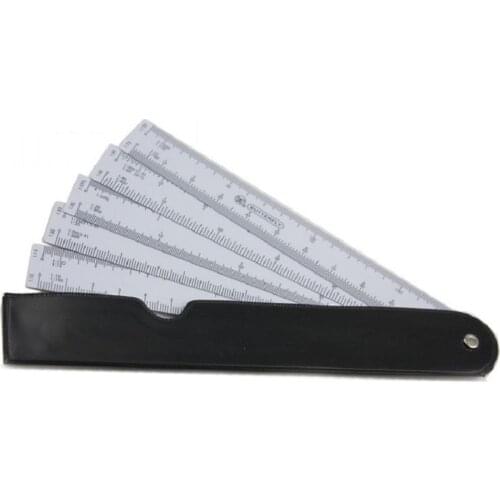 Fan Scale Ruler Sector For Drafting Protable Plastic Architect Engineering Metric Scale Ruler set Including 10 unit Scales