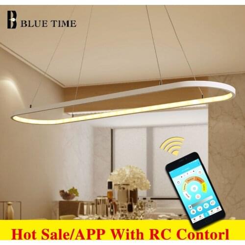 120cm Black&White Modern Led Chandelier Indoor Home Living room Dining room Kitchen Black&White Ceiling Chandelier Lighting 110V 220V