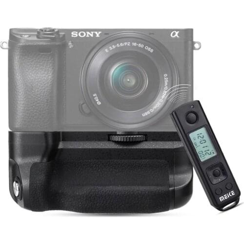 Meike MK-A6300-Pro Battery Grip 2.4G Wireless Remote Control for Sony A6300 A6400 NP-FW50 MK A6300 pro