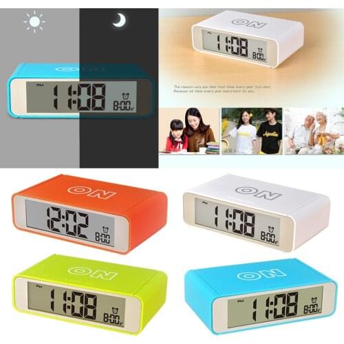 MagiDeal Multi-feature LCD Digital Alarm Clock for Home Office Worker White