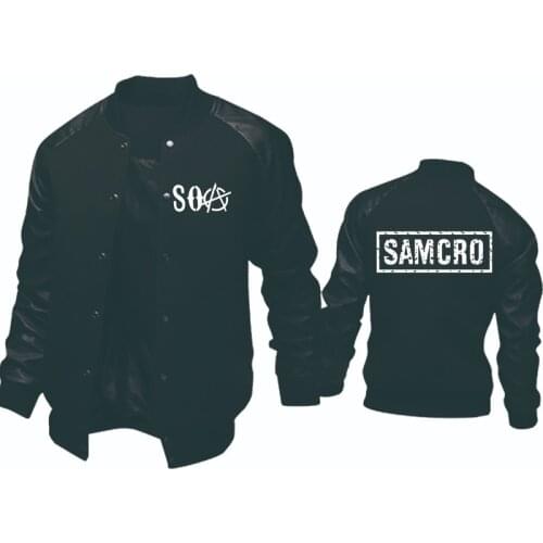 Spring autumn Mens pullover SOA Sons of anarchy the child new Fashion SAMCRO Men high quality Cotton cotton Mens Wear
