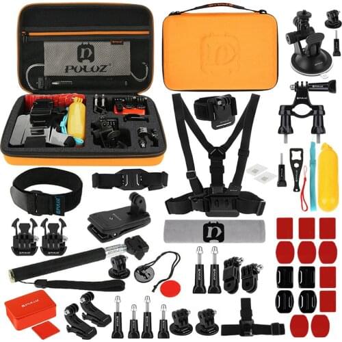 Photography for Go-Pro HERO7/6/5/5 53-in-1 Action Camera Accessory Kit with Carrying Case for Action Camera Xiaoyi Sports Camera