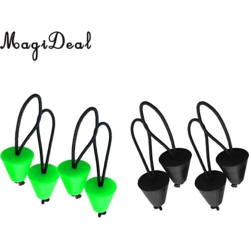 Set 8 Assorted Colors Durable Rubber Kayak Scupper Plugs Bungs Stoppers & Cord Rope for Canoe Marine Boat Dinghy Fishing Raft