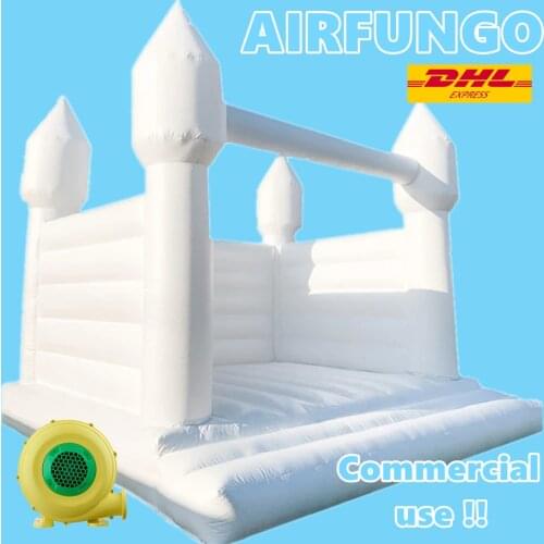 Inflatable White Wedding Jumper 0.55mm PVC Inflatable Bouncy Castle/Moon Bounce House/Bridal Bounce Wedding Bounce House White