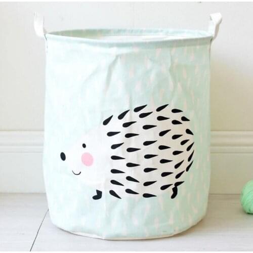 New cartoon Hedgehog waterproof Laundry Hamper Clothes Storage Baskets Home decoration storage barrel kids toy organizer basket
