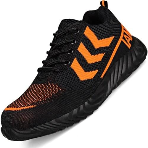 New Safety Shoes For Men Steel Toe Shoes Construction Industrial Shoes Work Sneakers Anti-puncture Security Shoes Plus Size