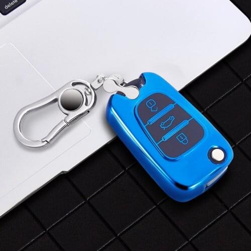 New TPU Key Cover case for Hyundai I30 I40 IX25 Creta IX35 HB20 Solaris Elantra Accent for Kia K2 K5 Rio Sportage Car Key Case