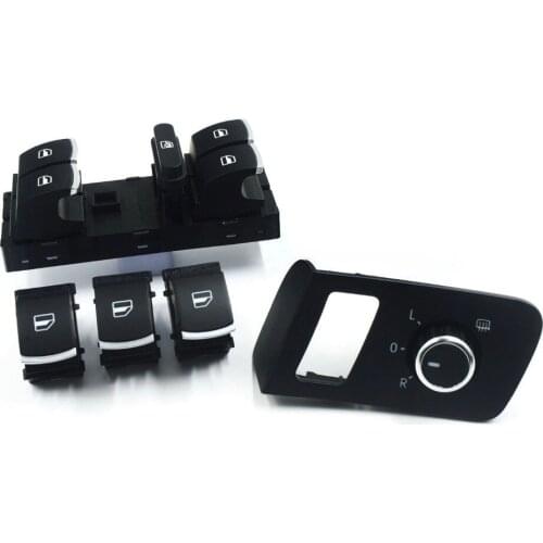 New Chrome High quality Mirror switch window switch for VW Volkswagen Touran 2003-2015 Caddy 5ND959857 1TD959565A 5ND959855