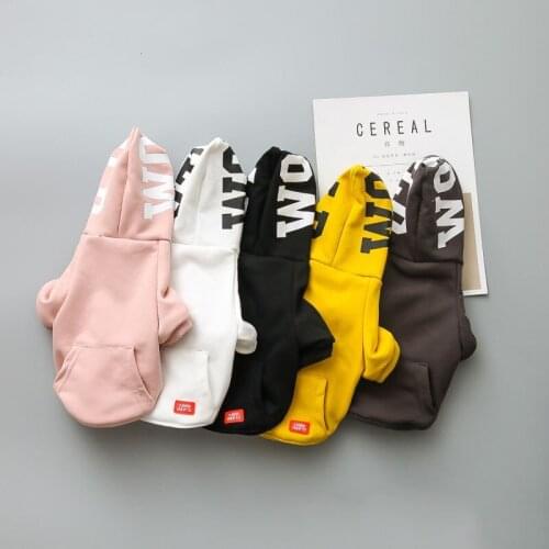 Letter Print Pet Dog Clothes for Small Dogs Clothing Puppy Pinkycolor Hoodies Dog Accessories for Chihuahua French Bulldog Coat