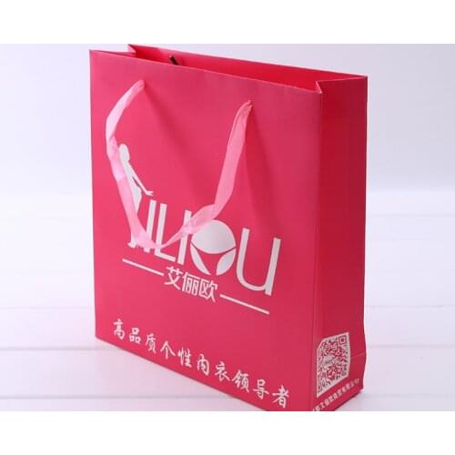 Wholesale Custom Design Garments Gift Packing Bags Logo Printed Paper Shopping Gift Packing Bag --XP2147