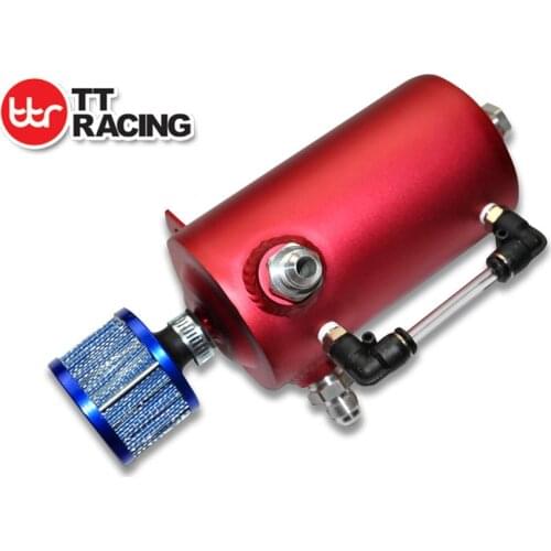 OT4RE -0.5L Oil Catch Can Car Engine Modified Breather Reservoir Tank Aluminum Alloy Red