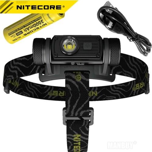 HotSale Nitecore 1000 Lumen HC60W Rechargeable Headlamp CREE XM-L2 U2 LED Waterproof Headlight 18650 Battery for Camping Fishing