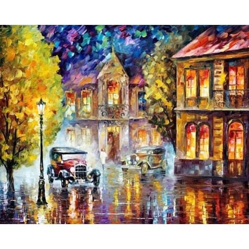 Landscape oil painting cross stitch Oil painting girl 11/ 14ct /16/28/27CT cloth cotton thread embroidery DIY handmade
