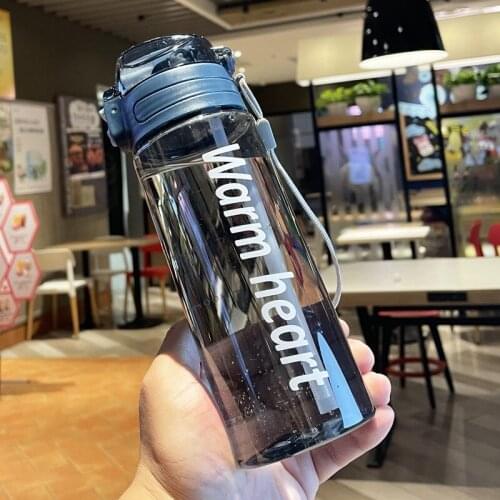 Trend Personality Plastic Straw Cup Student Sports Kettle Fitness Cup Suction Cup Portable Leak-proof Cup with Hand Cup