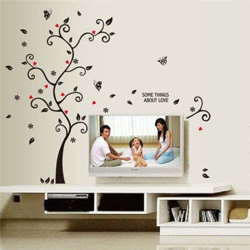 PVC Wall Sticker Photo Frame Tree Printed Matching Models Bedroom Living Room Decor Wedding Room Romantic Wall Stickers