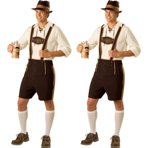 Plus Size Hot Selling Adult Oktoberfest Costume Traditional German Bavarian Beer Male Festival Cosplay Octoberfest Party Clothes