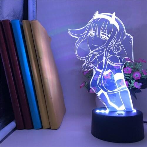 USB Desk Lamp 3D Anime Night Light LED Bluetooth Control Nightlight DARLING In The FRANXX Party Decor Fans Kids Friends Gift