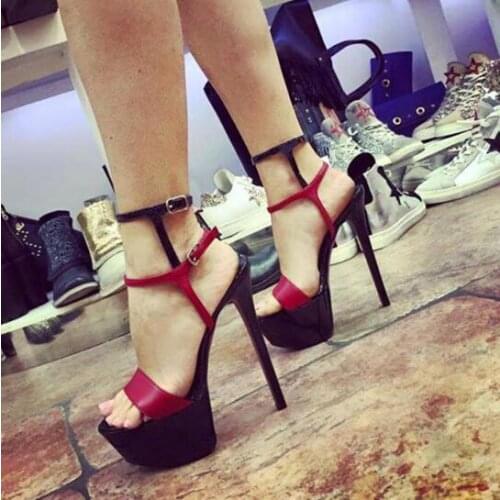 Moraima Snc Sexy Open Toe High Heel Sandal Summer Mixed Colors Pu Leather Platform Sandal for Woman Ankle Strap Gladiator Heels
