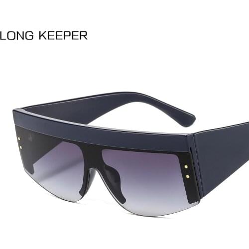 LongKeeper Oversized Sunglasses Women Fashion Brand Gradient Lens Sun Glasses Female Flat Top Driving Mirror Eyewear UV400