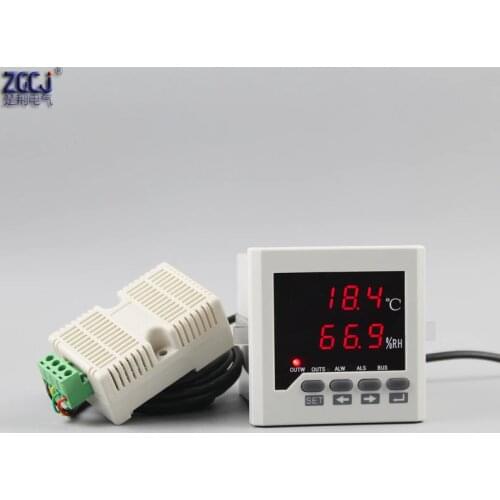 0.0~99.9%RH, -40~120 Celsius Intelligent digital temperature and humidity controller moisture meter with 2 in 1 sensor