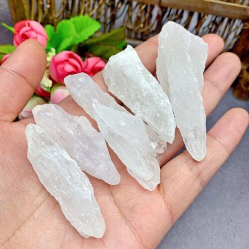 1pcs 4-6cm Natural Mineral White Quartz Crystal Stone Rock Chips Specimen Healing collection natural crystal fish tank stone D3