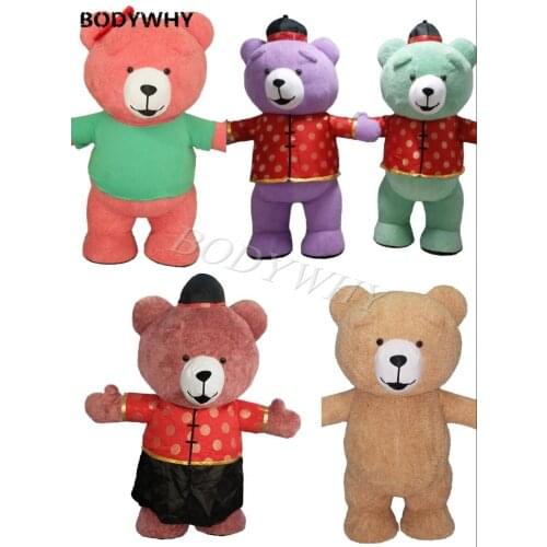 2.6M 3M Inflatable Teddy Bear Costume For Advertising Teddy Bear Mascot Costume Halloween Costume For Adult Party Outfit Dress