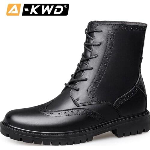 2020 Fashion High Top Military Boots Casual Shoes Men Snow Boots Erkek Botlar Genuine Leather Work Shoes Warm Sneakers Men 37-48