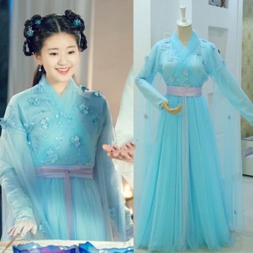 7 Design Multicolor Fairy Princess Costume for Drama Love Better Than Immortality Chun Hua Qiu Yue Zhao SiLu Stage Hanfu Cosplay