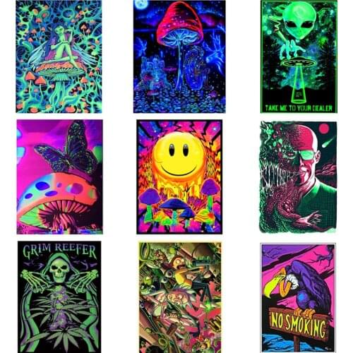 Diamond Painting Psychedelic LSD Blacklight Diamond Embroidery Cross Stitch Kit Pictures of Rhinestones Home Decoration Gift