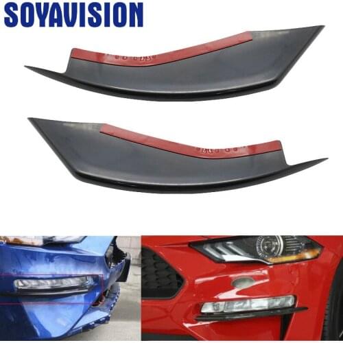Car Accessory Carbon fiber Front Fog Light Eyelid Decoration Cover For Ford Mustang 2018