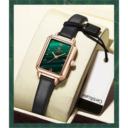 Womens Watches New Famous Luxury Brands Women Watch Fashion Green Leather Quartz Ladies Wristwatches Reloj Mujer 2021 NEW