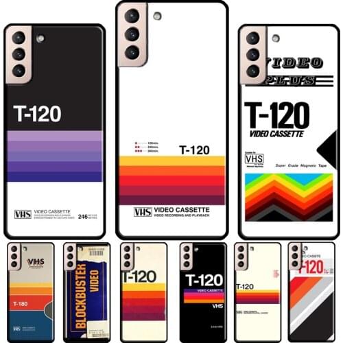 Vintage Cassette Tape Vhs poster Case For Samsung Galaxy S10 S9 S8 Note 10 Plus S10e Note 20 S21 Ultra S20 FE Cover Shell