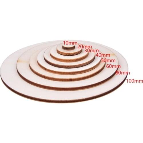 5-100pcs DIY Craft Unfinished Natural Wood Slices Circles Log Discs For Christmas DIY Craft Rustic Wedding Ornament