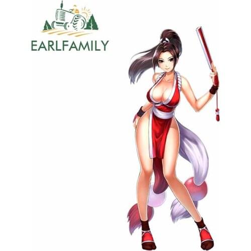 EARLFAMILY 13cm x 5.5cm Car Decals for Mai Shiranui (The King of Fighters) Waterproof DIY Motorcycle Stickers Car Accessories