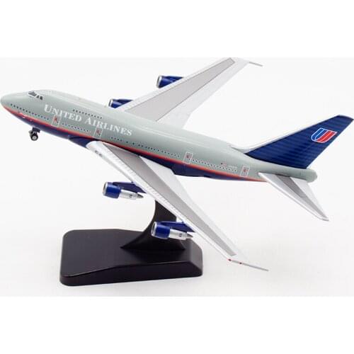 Diecast 1/400 Scale B747SP N145UA United Airlines Plane Model Alloy with Lading Gear Aircraft collectible display Airplanes