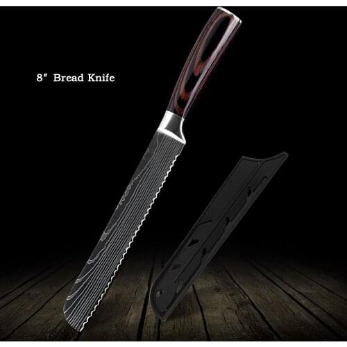 Kitchen Bread Knife 8 inch Baking Knives Set High Carbon Stainless Steel Cake Bread Cutter Cleaver Cooking Baking Tool