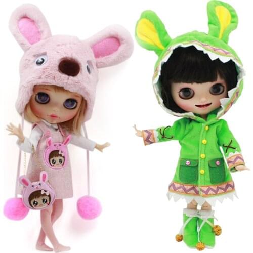 ICY DBS Blyth DollDBS Blyth icy 1/6 bjd 30cm doll pink rabbit suit green frog pullip jerry berry licca doll girl boy gift toy