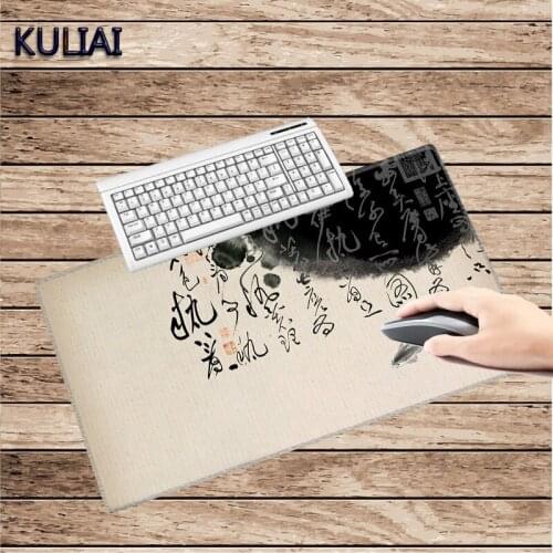 XGZ China Calligraphy Art Fashion Mouse Pad Large Carpet Coaster Gaming Keyboard Mat Desk Games Office Desk Mat Mouse Ouija